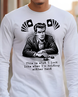 Poker T-Shirt Spieler Bluffer Liebhaber Geburtstag Ace High Full House Karten Spieler