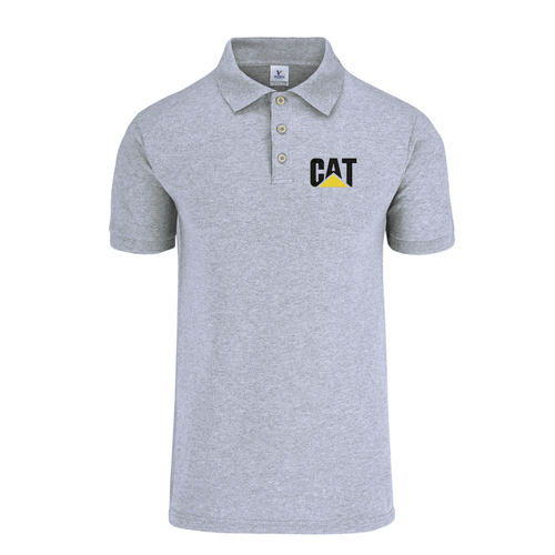 Polo Shirt Caterpillar Logo Short Sleeve Fitted Slim Fit Cotton Polyester 50/50 - Picture 10 of 13