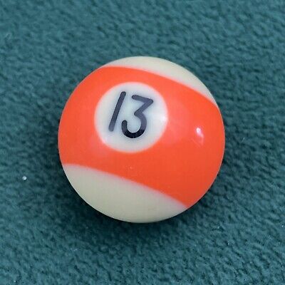 Antique Billiard Ball Orange Number 13 Standard Pool Ball -  in 2023