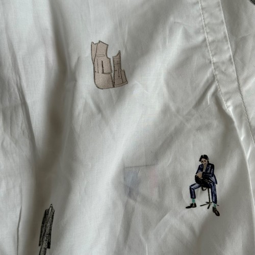PAUL SMITH Mens People Print White Shirt 16” neck 16 inches BNWT - Picture 8 of 9