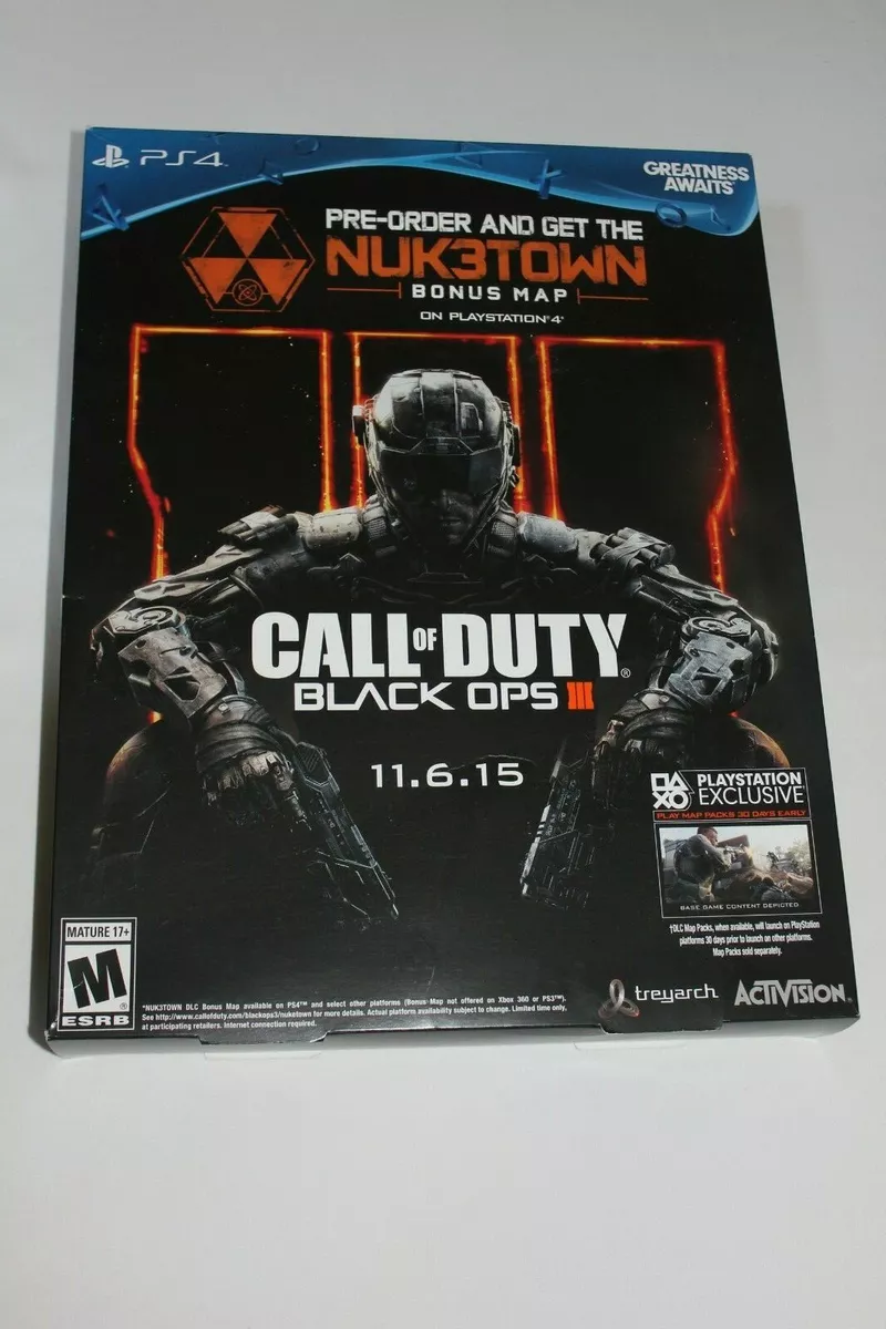 PS4 Call of Duty Black Ops III 2015 RARE Video Game Store Display Box Promo