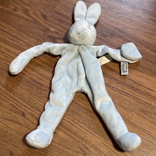 Bunnies By The Bay Silly Buddy Blue Bunny Pacifier Holder Lovey Rattle - Foto 1 di 5