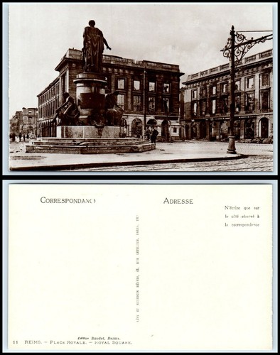 FRANCE RPPC Photo Postcard - Reims, Royal Square G53