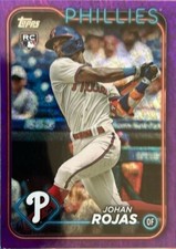2024 Topps Base Set Series 1#209 Johan Rojas Purple HoloFoil Numbered/799