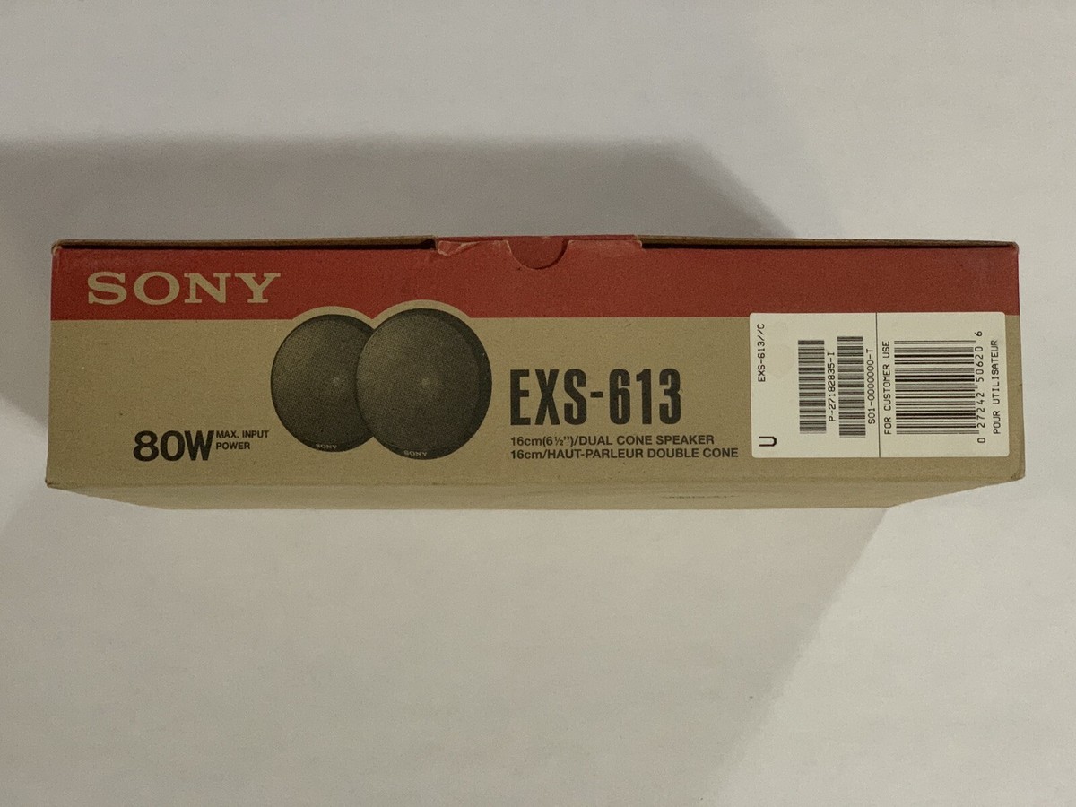 New In Box Sony EXS-613 16cm Dual Cone 80W Car Audio Speakers | eBay