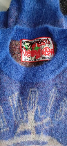 VERYRARE vReverie c/o Raf Reyes Mohair Graphic Crewneck Pullover Sweater - Picture 6 of 14