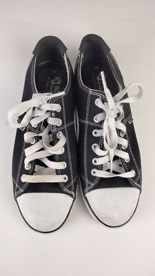 Bob's By Skechers Womens Black/White Low Cut Sneakers Sz 9