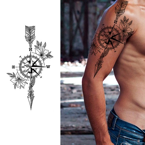 10pcs Fake Tattoos Disposable Waterproof for Adults for Body Back (arrow) Au - Picture 12 of 12