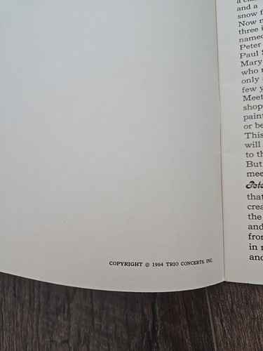 1964 Peter, Paul And Mary Paperback Book Photos History 13" X 10" 32 Pages - Bild 6 von 11