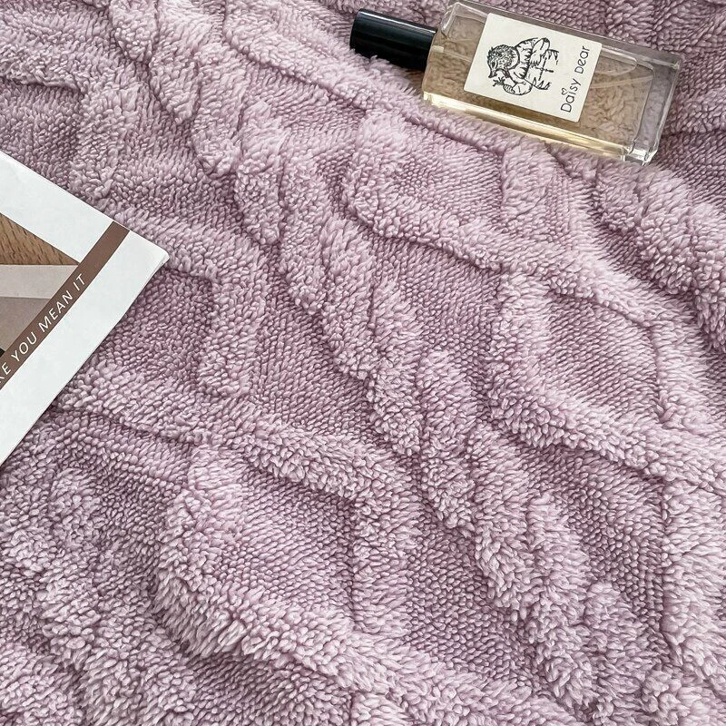 Warm Winter Sofa Bed Cover Fluffy Throw Bedspread Double Sided Thick Blankets - Image 4 of 4