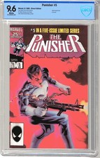 Punisher  #5 in a 5 issue limited series  CBCS  9.6  NM+  White pgs  5/86 Jigsaw