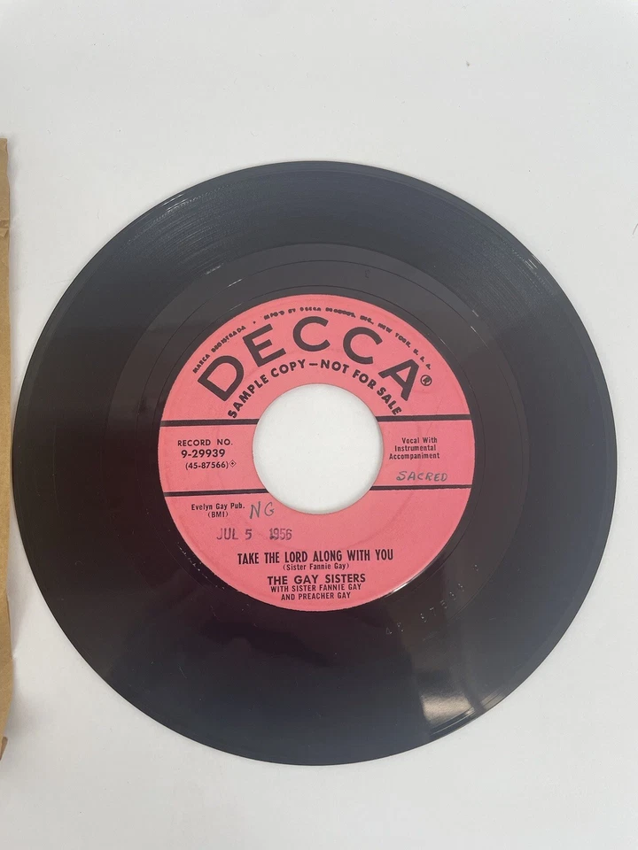 The Gay Sisters Gospel 45 O, Lord Have Mercy, Take The Lord Along With You Foto 2 de 4