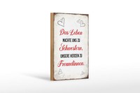 Holzschild Spruch 12X18 Cm Leben Machte Uns Zu Schwestern Deko Schild