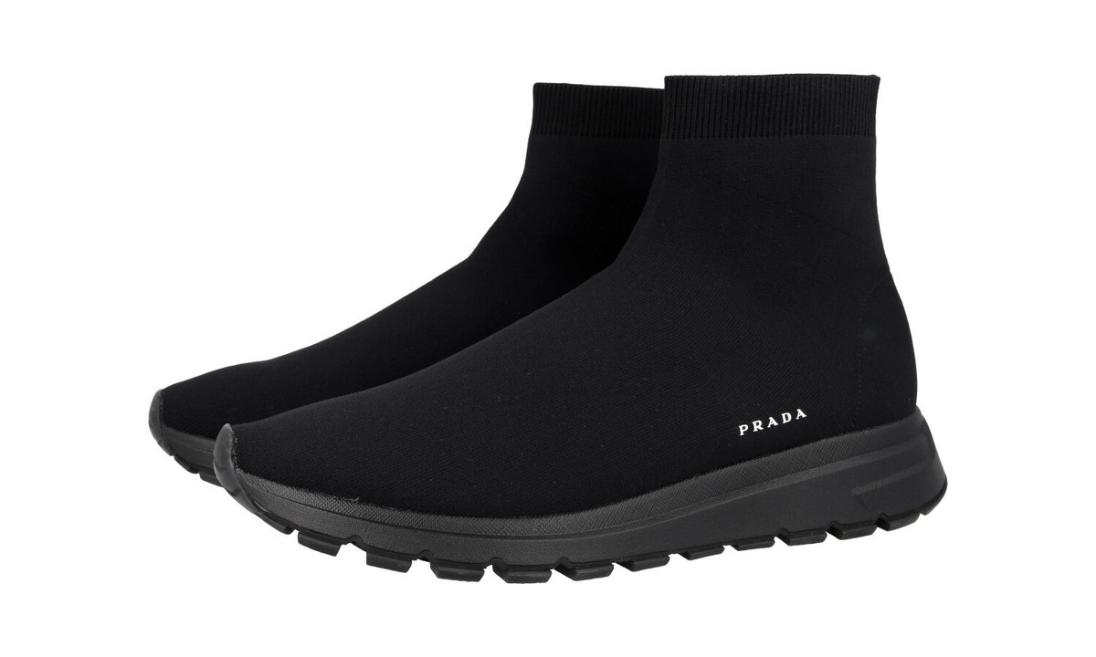 AUTH LUXURY PRADA SOCK HIGH-TOP SNEAKERS SHOES 4T3478 BLACK AUTH LUXURY PRADA SOCK HIGH-TOP SNEAKERS SHOES 4T3478 BLACK