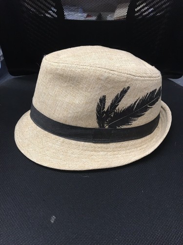 Polyester Wicker Woven Fedora Hat 