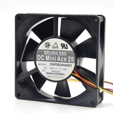 Sanyo 109P0924H4D01 9025 DC24V 0.12A 9CM 3-Wire Inverter Cooling Fan