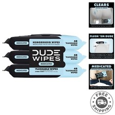 Refreshing Flushable Wipes with Aloe Vera - Medicated Relief Everyone Needs