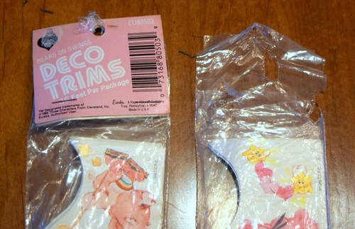 Lot 2 Vintage Eureka Care Bears Deco Trims Decorations 1980s 1986 Borders Craft - Picture 4 of 9