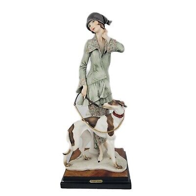 Giuseppe Armani Lady with Borzoi Dog Figurine 195C Giuseppe Armani Lady with Borzoi Dog Figurine 195C