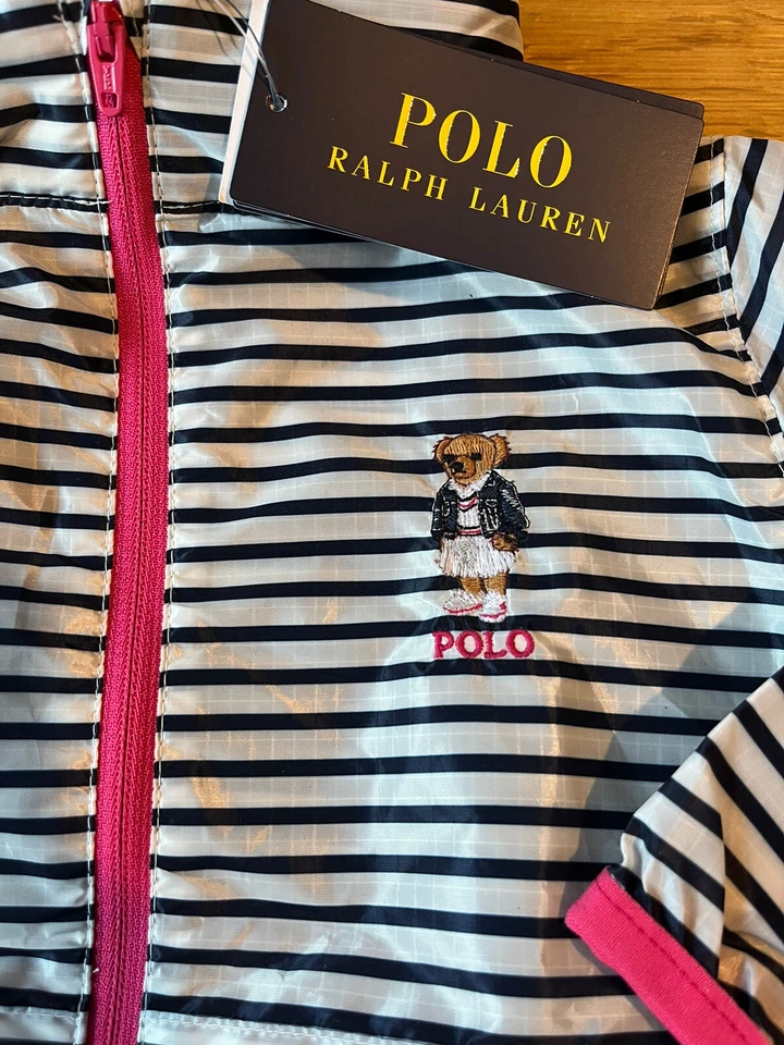 BNWT Polo Ralph Lauren Kids Hadley Striped Windbreaker Jacket Age 12 RRP £160 - Image 3 of 4