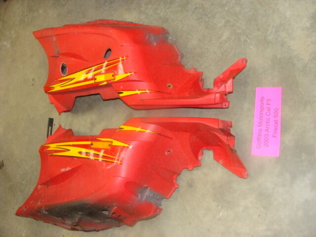 2003 ARCTIC CAT FIRECAT F5 f6 f7 right left red side cover belly