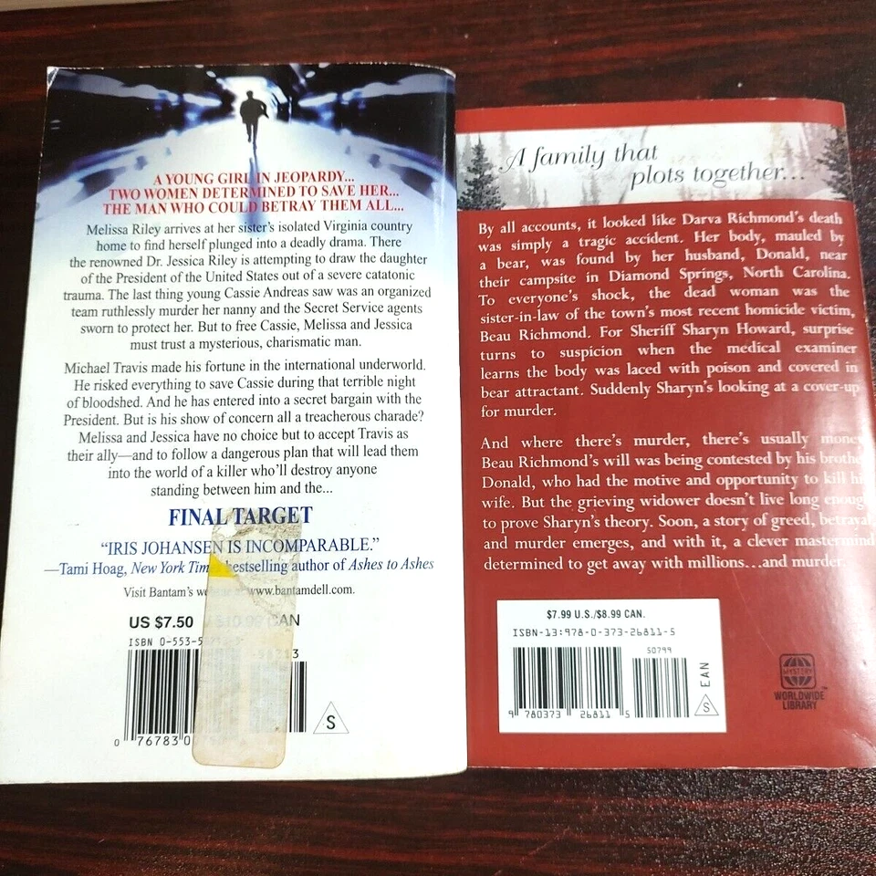 Mystery Thriller Johansen Lavene Barton Spindler Jackson Stanley Salter Lot 9x Foto 4 de 4