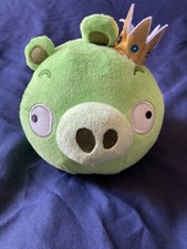 Angry Birds King Pig 5  Plush Toy - Sound WORKS Golden Crown 2010 Commonwealth