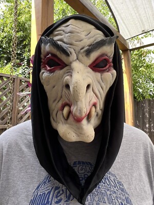 Creepy 2003 Paper Magic Hooded Zombie Witch Nun Halloween Mask | eBay