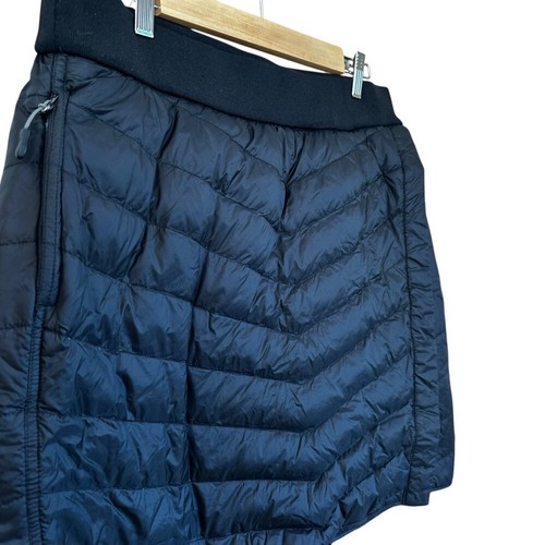 Adventure Down Puffer Insulated Fleece-Lined Black Mini Skirt Hiking Ski Sz L - Picture 8 of 8