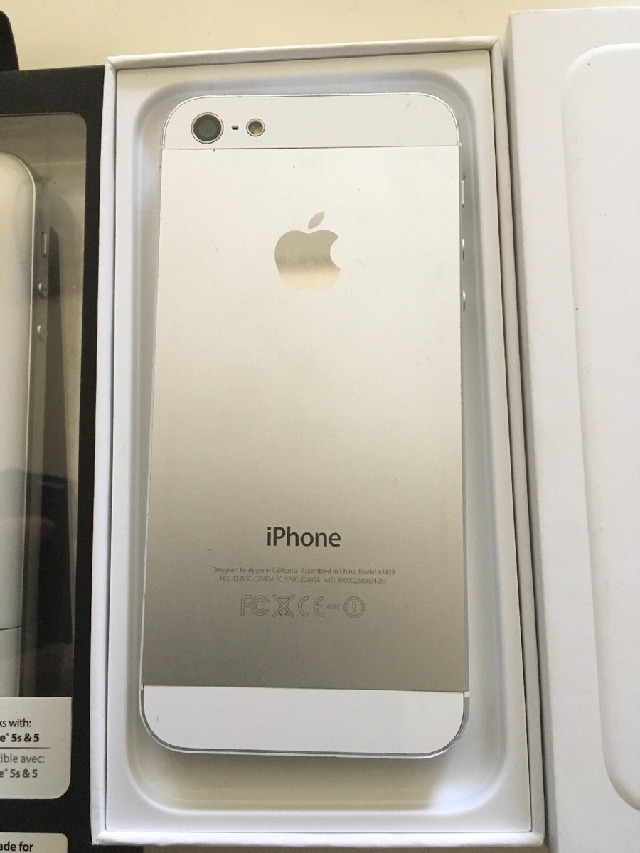 Apple iPhone 5sホワイト ひび割れあり Apple iPhone 5s-16GB-4GB-Silver (Unlocked) Pristine