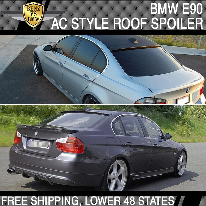 Fit 2006-2011 BMW 3 Series E90 4Dr AC Style Unpainted ABS Rear Roof Spoiler Wing - Изображение 2 из 4