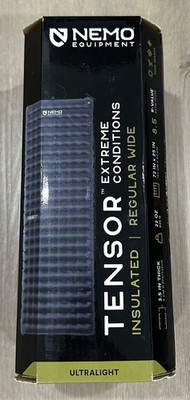 Nemo Tensor Extreme Conditions Insulated Mattress Pad Regular Wide Blk BRAND NEW