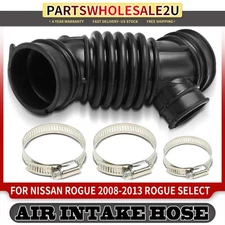 Air Cleaner To Engine Engine Air Intake Hose for Nissan Rogue 08-13 w/ Clamps