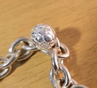 Silvertone Charm Bracelet With 3 Sterling Charms Marked .925 — photo 4