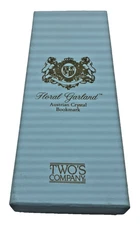 Floral Garland Austrian Crystal Bookmark - Two's Company - New in Box - Purple