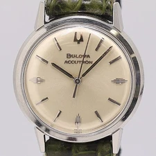 Bulova Accutron M5 Dead Stock Men's Tuning Fork Silver Dial Watch
