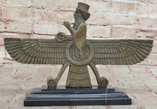 Statua In Bronzo Farvahar In Cera Persa Regalo Pars Arte Zoroastriana Decorativa