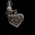 Purse Charm, Butterfly Heart Zipper Pull, Key Ring  5” - Handmade — photo 2