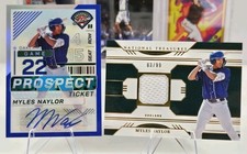 2024 Myles Naylor NT Patch /99 &  Prospect Auto SP《Slab Ready》Boxed/Tracked 🔥