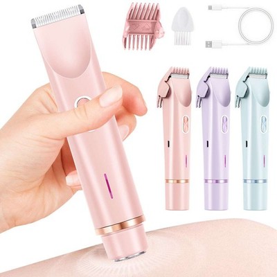 2 in 1 Dual Head Electric Lady Waterproof Shaver Razor for Women Private Area US
