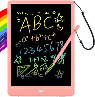ORSEN LCD Writing Tablet 10 Inch Pink Colorful Doodle Board Kids Drawing Pad