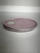 Vintage RW Bavaria Pink Tea & Toast Snack Plates Set of 4