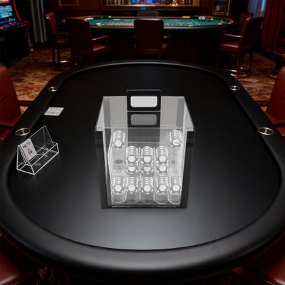 Poker Chip Case with 1000 Chips Capacity Acrylic Poker Chip Case Chip Carrier