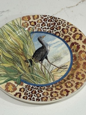 Gien France Savane porcelain plate with hand-painted exotic birds 5 