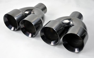 Dual 4.0'' Quad Style Titanium Exhaust Tips Fits Scion FRS Subaru BRZ 2013-2017