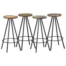 Bar Stools 4 pcs Solid Reclaimed Wood