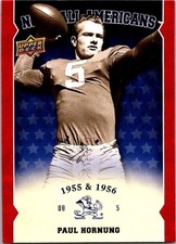2013 Upper Deck University of Notre Dame Ncaa All-Americans Paul Hornung #AA-PH
