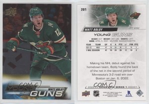 2022-23 Upper Deck Series 1 Young Guns Silver Foil Matt Boldy #201 Rookie RC