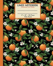 Wide Ruled Composition Notebook, Orange Pattern: Multipurpose Lined Journal Pape