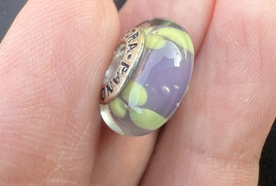 Подлинный Pandora серебро муранского стекла фиолетовый бусина снят с производства 790619 - Изображение 2 из 4